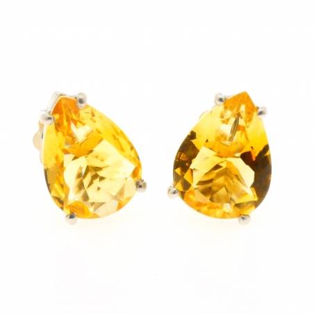 Pear-cut citrine earrings